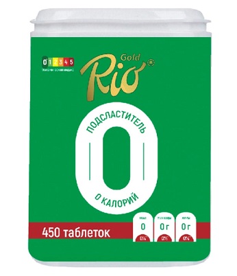 Рио голд Фит (Rio Gold) подсластитель, таблетки 450 шт 