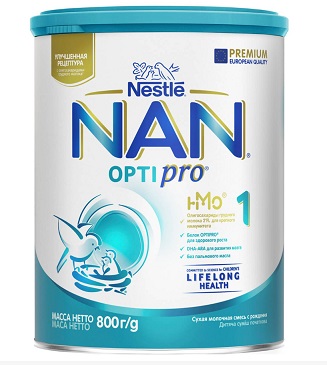 NAN Optipro 1 (НАН) смесь сухая для детей с рождения, 800г