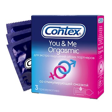 Contex (Контекс) презервативы You&Me Orgasmic из натурального латекса 3шт