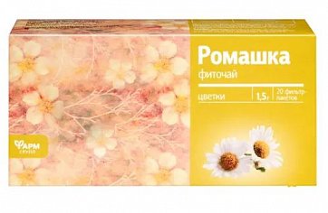 Фиточай Ромашка, фильтр-пакеты 1,5г, 20 шт БАД