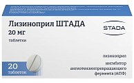 Купить лизиноприл, таблетки 20мг, 20 шт в Нижнем Новгороде