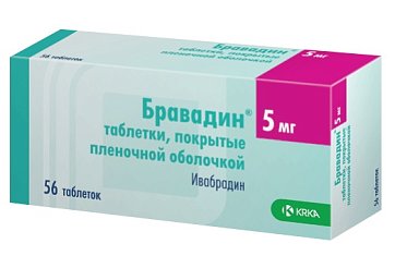 Бравадин, таблетки, покрытые пленочной оболочкой 5мг, 56 шт