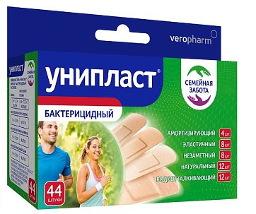 Унипласт пластырь Семейная забота, 44 шт