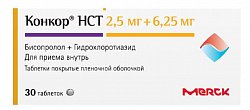 Купить конкор нст, таблетки покрытые пленочной оболочкой 2,5 мг + 6,25 мг, 30 шт в Нижнем Новгороде