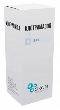 Клотримазол, раствор для наружного применения 1%, флакон 15мл