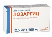 Купить лозаргид, таблетки, покрытые пленочной оболочкой 12,5мг+100мг, 30 шт в Нижнем Новгороде