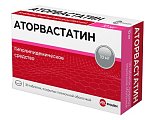 Купить аторвастатин, таблетки, покрытые пленочной оболочкой 10мг, 30 шт в Нижнем Новгороде