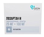 Купить лозартан-н, таблетки, покрытые пленочной оболочкой 25мг+100мг, 90 шт в Нижнем Новгороде