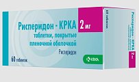 Купить рисперидон-крка, таблетки, покрытые пленочной оболочкой 2мг, 60 шт в Нижнем Новгороде