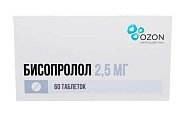 Купить бисопролол, таблетки, покрытые оболочкой, 2,5мг, 60 шт  в Нижнем Новгороде