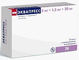 Купить эквапресс, капсулы с модифицированным высвобождением 5мг+1,5мг+20мг, 28 шт в Нижнем Новгороде