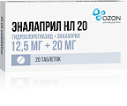 Купить эналаприл нл, таблетки 12,5мг+20мг, 20 шт в Нижнем Новгороде